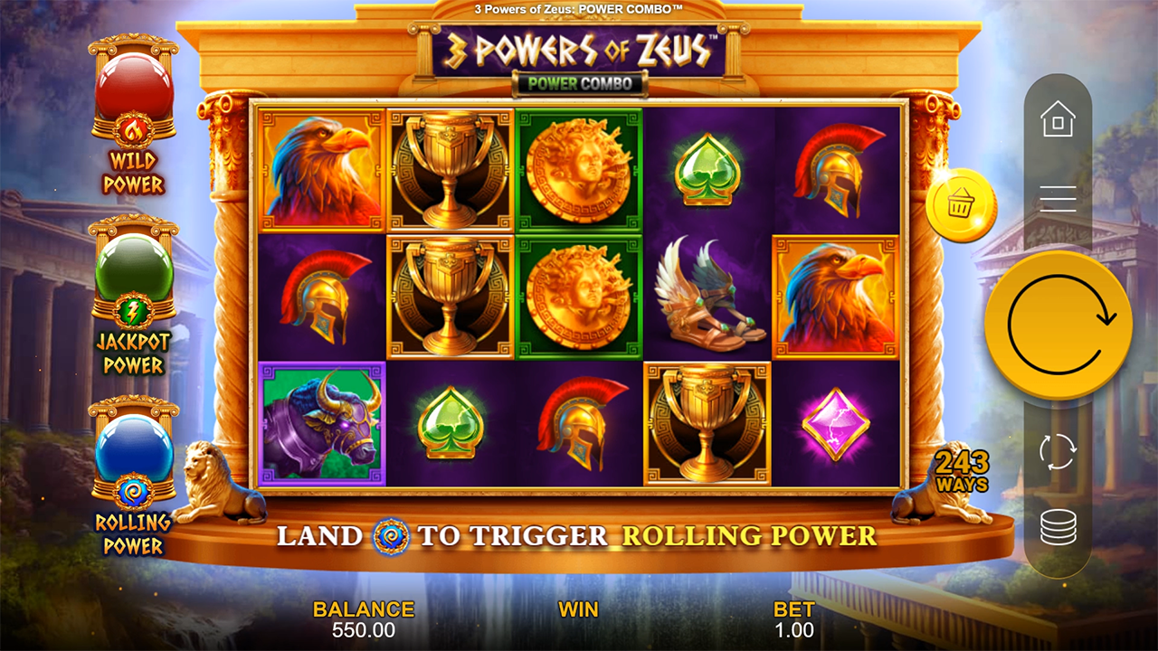 3 powers of zeus power combo base game
