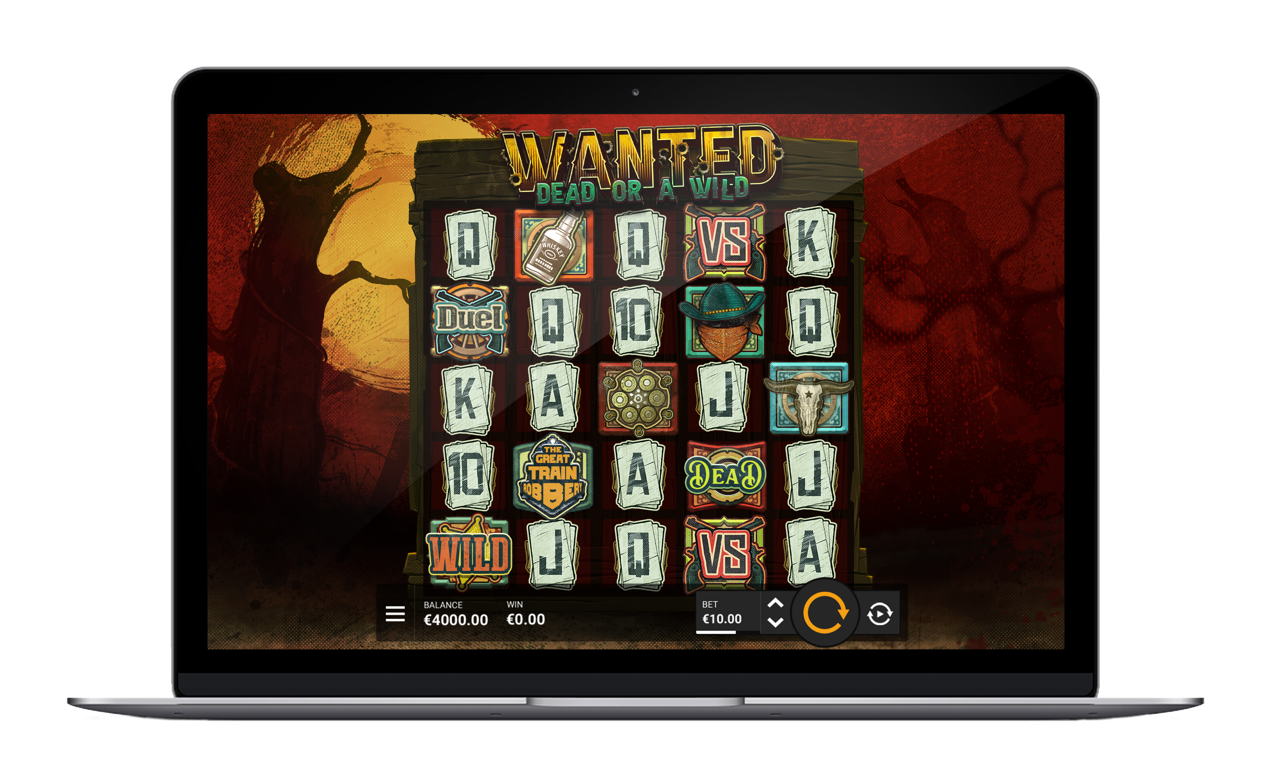 Wanted Dead or a wild slot screen