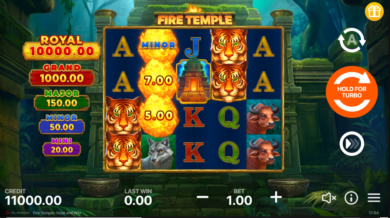 Fire temple hold & win slot lobby