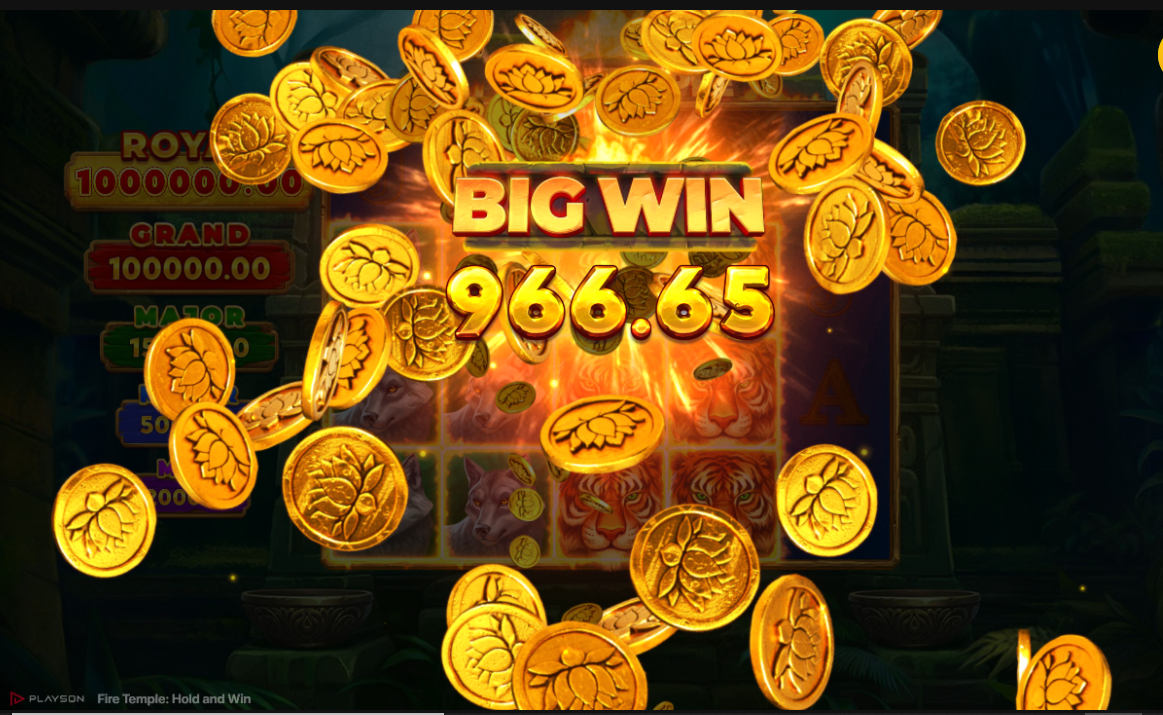 Fire temple hold & win  slot bog win