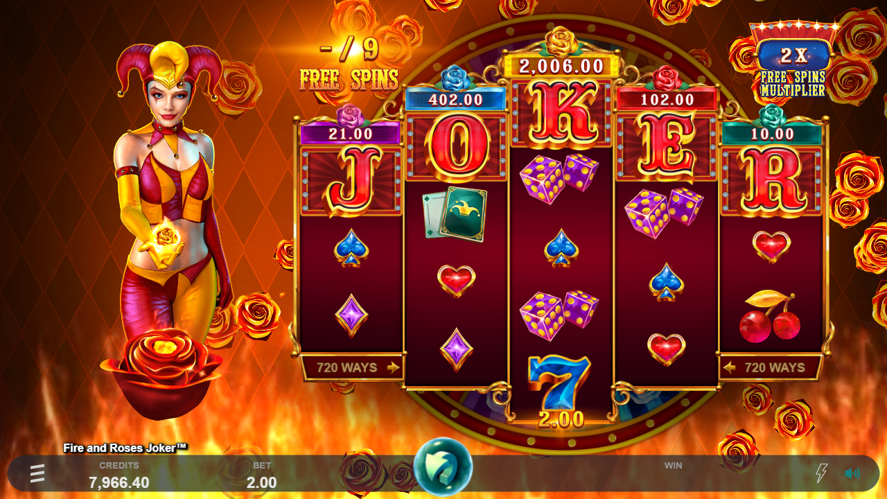 Fire and Roses Joker free spins feature