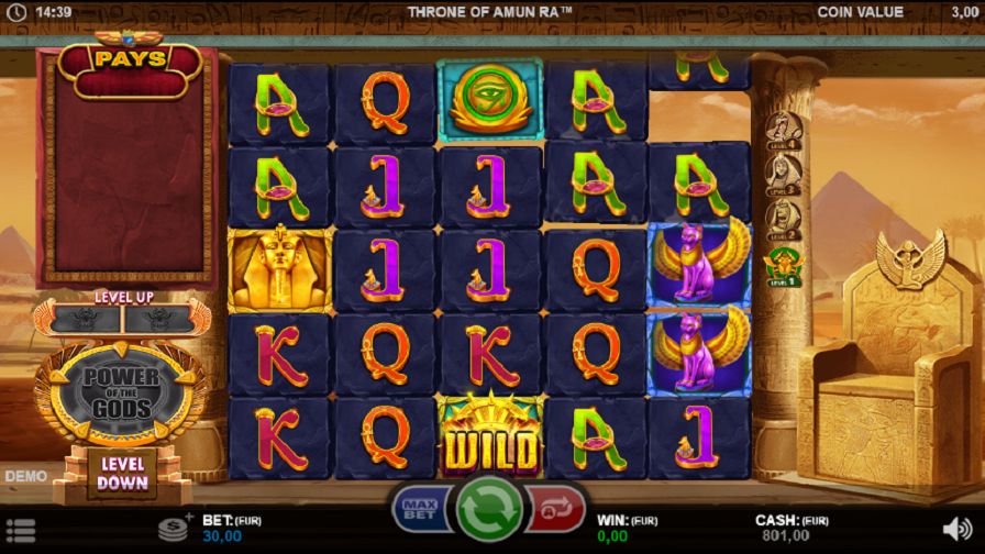 Throne of AmunRa Slot Free Spins