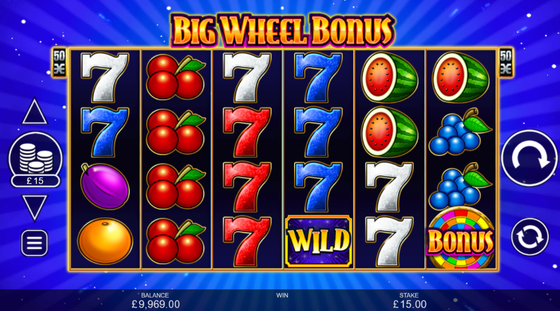 Big wheel bonus slot game lobby