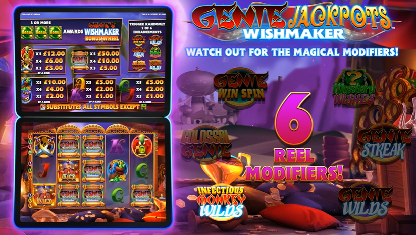 Genie Jackpots Wishmaker Slot wheel