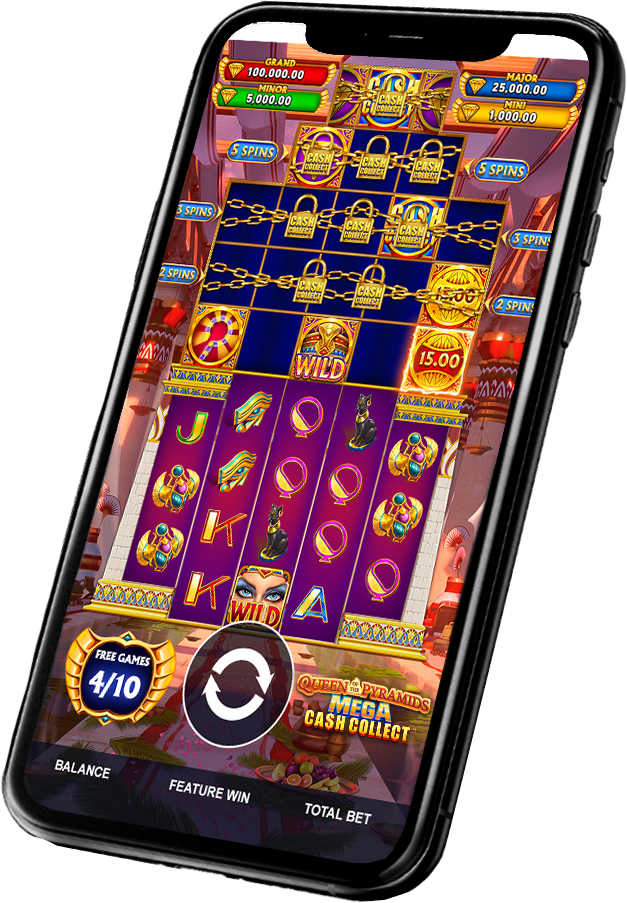 Queen of the pyramids mega cash collect on mobile